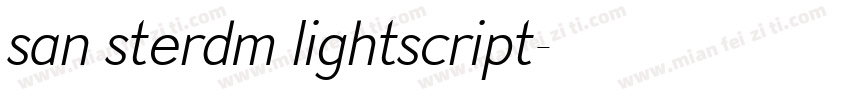 san sterdm lightscript字体转换
